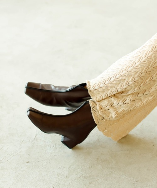 VACANCY（ヴァカンシー）の「パイピングショートブーツ（ブーツ・レディース・ブラック/グレー系その他/ブラウン・LARGE/MEDIUM/SMALL）」の6枚目の写真