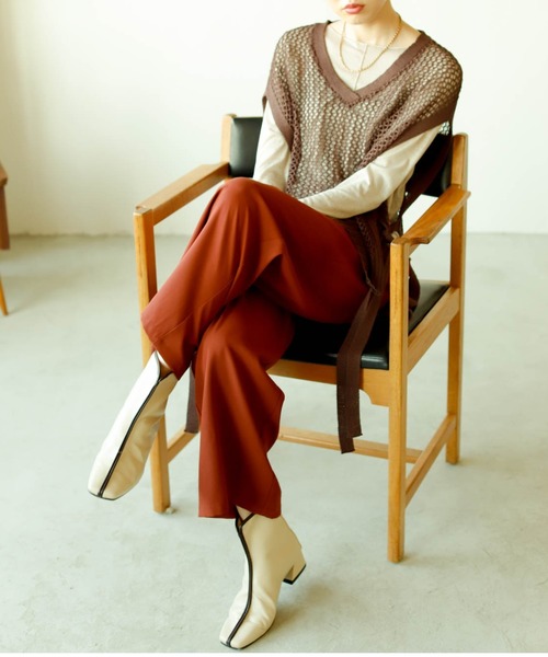 VACANCY（ヴァカンシー）の「パイピングショートブーツ（ブーツ・レディース・ブラック/グレー系その他/ブラウン・LARGE/MEDIUM/SMALL）」の16枚目の写真