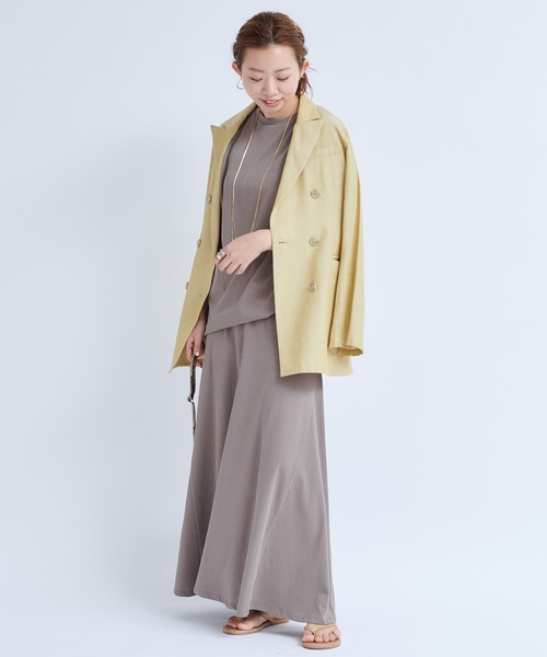 DouDou（ドゥドゥ）の「セットアップ切替スカート（スカート・レディース・ブラック/グレイッシュベージュ・FREE）」の19枚目の写真