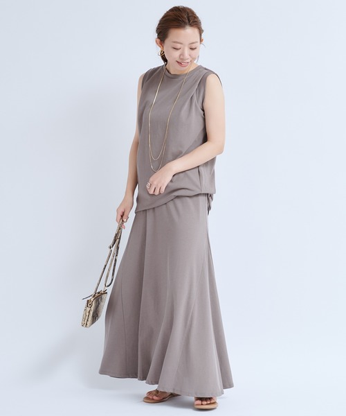 DouDou（ドゥドゥ）の「セットアップ切替スカート（スカート・レディース・ブラック/グレイッシュベージュ・FREE）」の14枚目の写真