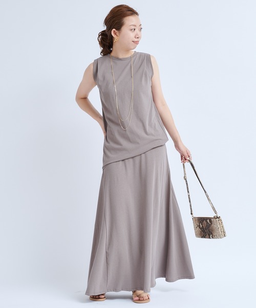 DouDou（ドゥドゥ）の「セットアップ切替スカート（スカート・レディース・ブラック/グレイッシュベージュ・FREE）」の15枚目の写真