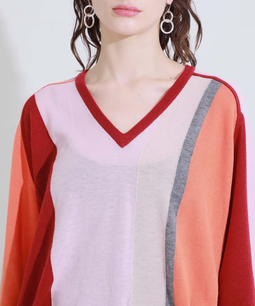 Stripe knit with high neck（ニット/セーター）｜TOGA PULLA（トーガ 