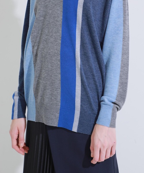 Stripe knit with high neck（ニット/セーター）｜TOGA PULLA
