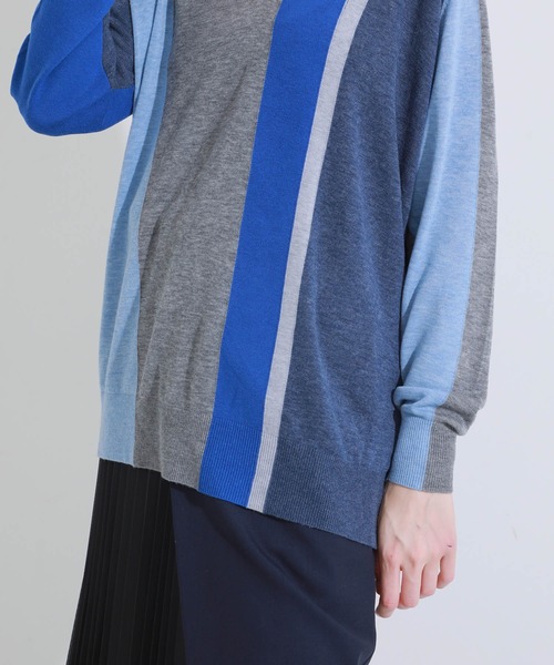 TOGA PULLA（トーガ　プルラ）の「Stripe knit with high neck（ニット/セーター・レディース・レッド/ブルー・36）」の18枚目の写真