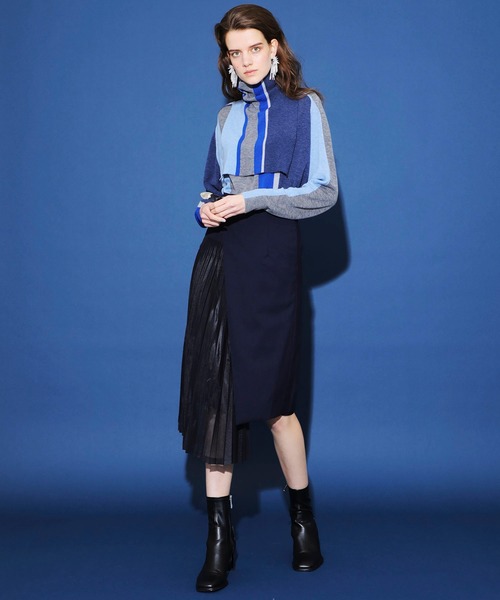 トップス TOGA PULLA Stripe knit with high neck Stripe knit with high neck（ニット/セーター）｜TOGA PULLA