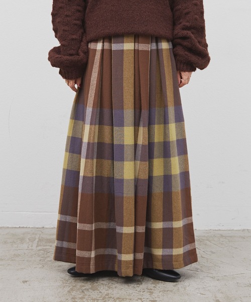 Libra Cue(リブラ キュー)の「ビックチェックボリュームスカート(スカート・レディース・ブラック/レッド/イエロー・FREE)」の13枚目の写真