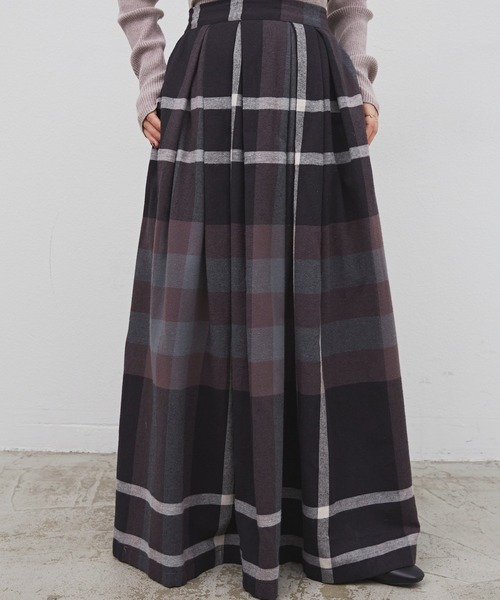 Libra Cue(リブラ キュー)の「ビックチェックボリュームスカート(スカート・レディース・ブラック/レッド/イエロー・FREE)」の8枚目の写真