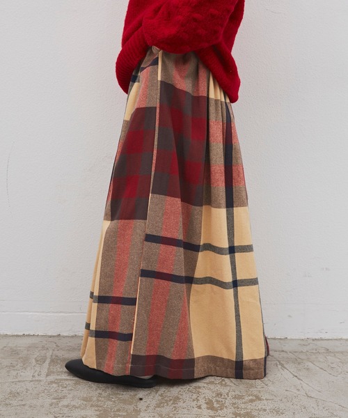 Libra Cue(リブラ キュー)の「ビックチェックボリュームスカート(スカート・レディース・ブラック/レッド/イエロー・FREE)」の21枚目の写真
