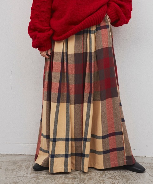 Libra Cue(リブラ キュー)の「ビックチェックボリュームスカート(スカート・レディース・ブラック/レッド/イエロー・FREE)」の22枚目の写真