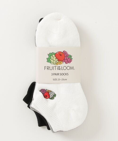 FRUIT OF THE LOOM(フルーツオブザルーム)の「【FRUIT OF THE LOOM】ソリッドカラー底パイル刺繍【3足セット】(ソックス/靴下・レディース・その他/その他1/その他2・MEDIUM/SMALL)」の2枚目の写真