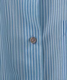 6（ロクROKU ）SUKE STRIPE SHIRT/ストライプシャツ シアー 6（ロク）の「＜6(ROKU)＞スケ ストライプ シャツ（シャツ