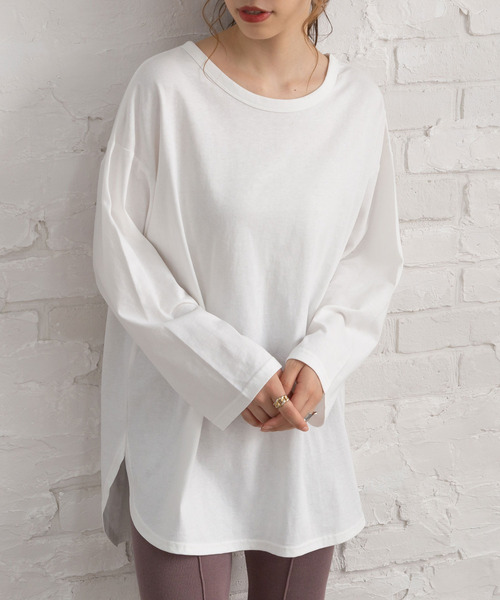 Newlyme（ニューリーミー）の「インナーロンＴ（Tシャツ/カットソー・レディース・ホワイト/ブラック・MEDIUM/LARGE/SMALL/X-LARGE）」の2枚目の写真