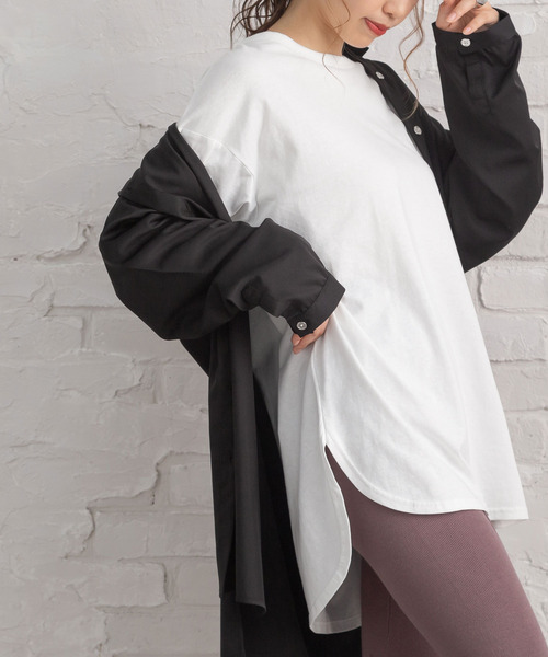 Newlyme（ニューリーミー）の「インナーロンＴ（Tシャツ/カットソー・レディース・ホワイト/ブラック・MEDIUM/LARGE/SMALL/X-LARGE）」の4枚目の写真