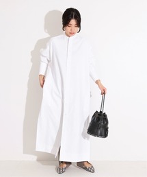高密度オックス ロングローブシャツ◆