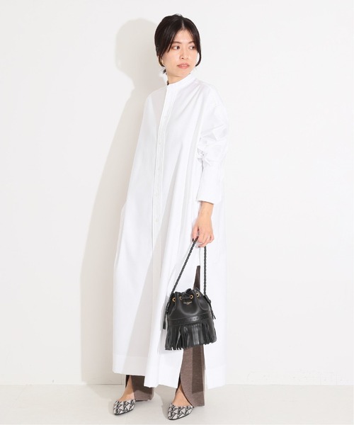 VERMEIL par iena（ヴェルメイユパーイエナ）の「高密度オックス ロングローブシャツ◆（シャツ/ブラウス・レディース・ホワイト/サックスブルー・FREE）」の3枚目の写真