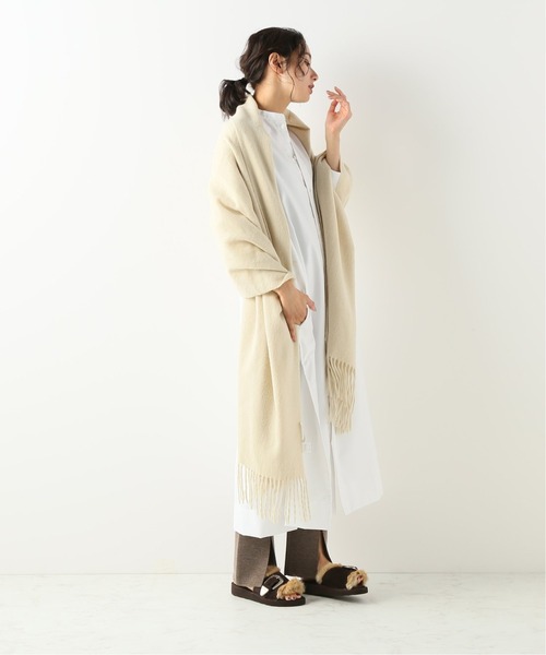 VERMEIL par iena（ヴェルメイユパーイエナ）の「高密度オックス ロングローブシャツ◆（シャツ/ブラウス・レディース・ホワイト/サックスブルー・FREE）」の5枚目の写真