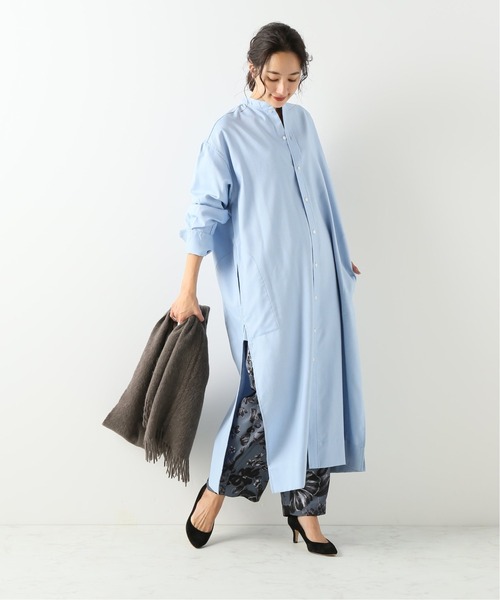 VERMEIL par iena（ヴェルメイユパーイエナ）の「高密度オックス ロングローブシャツ◆（シャツ/ブラウス・レディース・ホワイト/サックスブルー・FREE）」の7枚目の写真