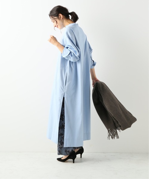 VERMEIL par iena（ヴェルメイユパーイエナ）の「高密度オックス ロングローブシャツ◆（シャツ/ブラウス・レディース・ホワイト/サックスブルー・FREE）」の8枚目の写真