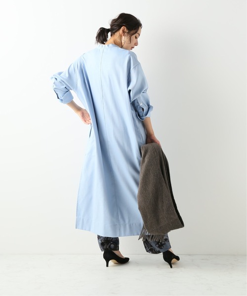 VERMEIL par iena（ヴェルメイユパーイエナ）の「高密度オックス ロングローブシャツ◆（シャツ/ブラウス・レディース・ホワイト/サックスブルー・FREE）」の9枚目の写真