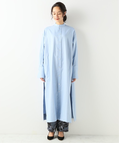 VERMEIL par iena（ヴェルメイユパーイエナ）の「高密度オックス ロングローブシャツ◆（シャツ/ブラウス・レディース・ホワイト/サックスブルー・FREE）」の10枚目の写真