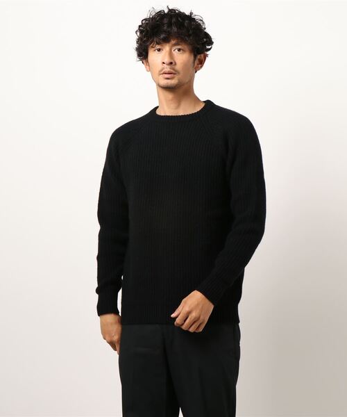 ニット セーター 「Bs」「it」「KURO クロ」7G CHANGE OVERD CREW NECK SWEATER レディース KURO ニット セーター 「Bs」「it」「KURO クロ」7G CHANGE