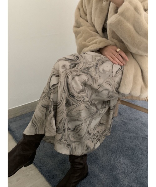 Jewelobe（ジュエローブ）の「エコファー針抜きストライプショートブルゾン（ブルゾン・レディース・ベージュ/ブルー/パープル/ピンク/アイボリー・FREE）」の14枚目の写真