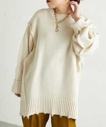 natural couture | 【WEB限定カラー有り】アウトシームダメージニット(ニット/セーター)