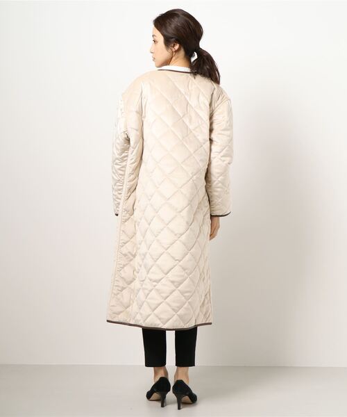 パイピングキルティングロングコート（ダウンジャケット/コート