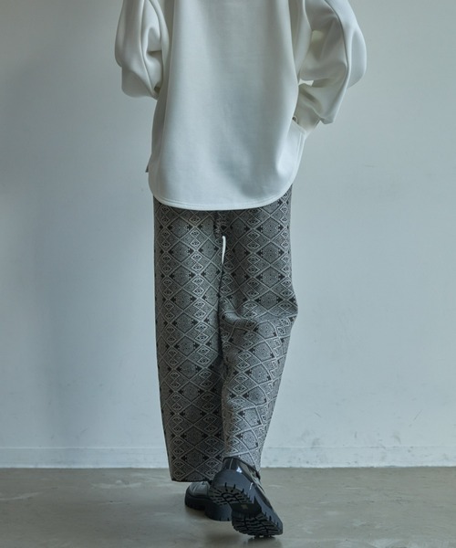 VACANCY（ヴァカンシー）の「ジャガード柄ニットワイドパンツ（その他パンツ・レディース・ブラック/グリーン/ナチュラル・FREE）」の7枚目の写真