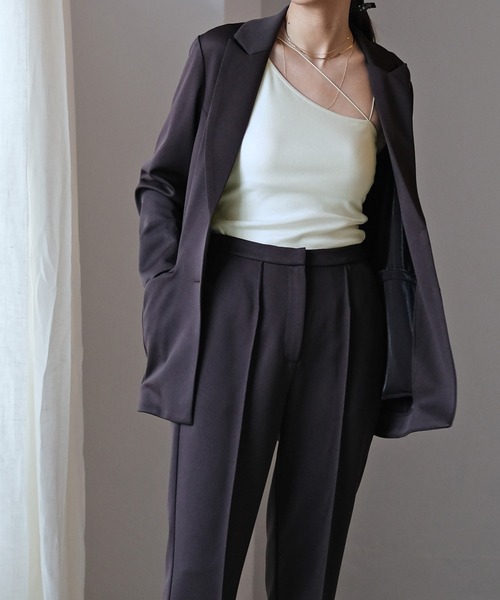 AKTE（アクテ）の「カップインランダムストラップキャミソール（キャミソール・レディース・ホワイト/ブラック/ベージュ/コーラルピンク・FREE）」の18枚目の写真