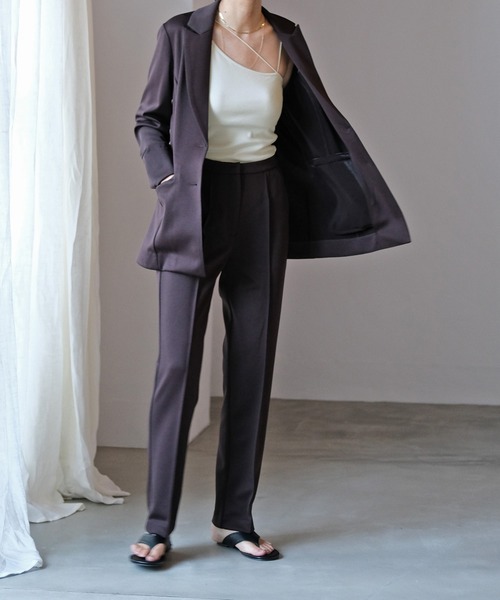 AKTE（アクテ）の「カップインランダムストラップキャミソール（キャミソール・レディース・ホワイト/ブラック/ベージュ/コーラルピンク・FREE）」の17枚目の写真