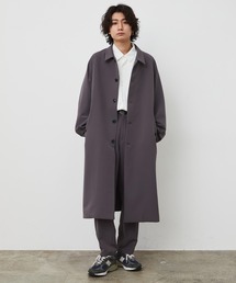 JUNRED | 【セットアップ対応】スムースタッチドルマンステンカラーオーバーコート(ステンカラーコート)