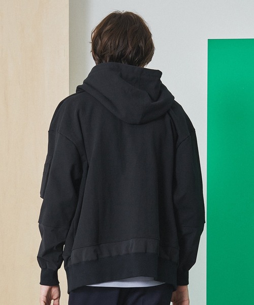 UNITED TOKYO（ユナイテッドトウキョウ）の「ドッキングジップアップパーカー（ブルゾン・メンズ・カーキ/ブラック・1/2）」の9枚目の写真