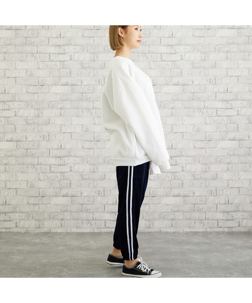 VIBGYOR（ヴィブジョー）の「VIBGYOR Select/サイドラインベロアジャージパンツ(YA)（その他パンツ・レディース・ブラック/カーキ/ネイビー/パープル・FREE）」の20枚目の写真