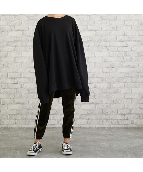 VIBGYOR（ヴィブジョー）の「VIBGYOR Select/サイドラインベロアジャージパンツ(YA)（その他パンツ・レディース・ブラック/カーキ/ネイビー/パープル・FREE）」の14枚目の写真