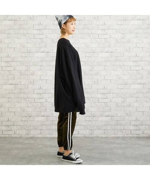 VIBGYOR（ヴィブジョー）の「VIBGYOR Select/サイドラインベロアジャージパンツ(YA)（その他パンツ・レディース・ブラック/カーキ/ネイビー/パープル・FREE）」の12枚目の写真