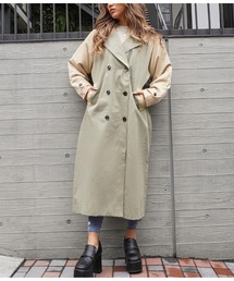 バイカラートレンチコート