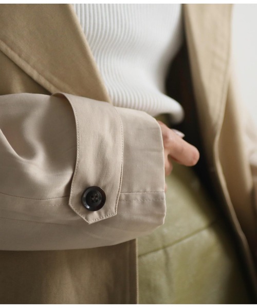 ANAP（アナップ）の「バイカラートレンチコート（トレンチコート・レディース・ベージュ/カーキ・FREE）」の11枚目の写真