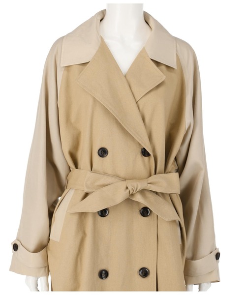 ANAP（アナップ）の「バイカラートレンチコート（トレンチコート・レディース・ベージュ/カーキ・FREE）」の18枚目の写真