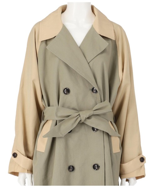 ANAP（アナップ）の「バイカラートレンチコート（トレンチコート・レディース・ベージュ/カーキ・FREE）」の19枚目の写真