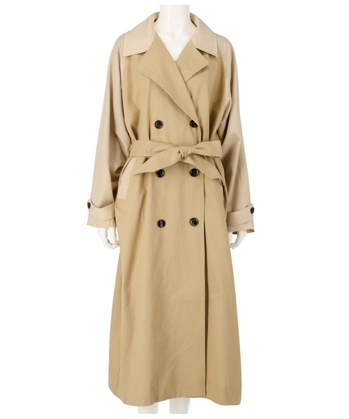 ANAP（アナップ）の「バイカラートレンチコート（トレンチコート・レディース・ベージュ/カーキ・FREE）」の15枚目の写真