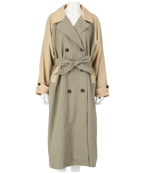 ANAP（アナップ）の「バイカラートレンチコート（トレンチコート・レディース・ベージュ/カーキ・FREE）」の16枚目の写真