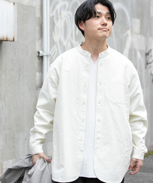 ITEMS URBANRESEARCH（アイテムズ アーバンリサーチ）の「オックスバンドカラーシャツ（シャツ/ブラウス・メンズ・ライトブルー/グレー/オフホワイト・MEDIUM/LARGE）」の17枚目の写真