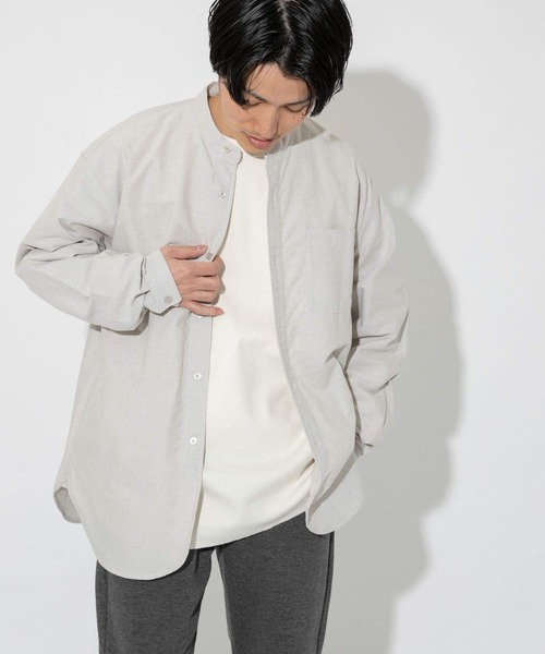ITEMS URBANRESEARCH（アイテムズ アーバンリサーチ）の「オックスバンドカラーシャツ（シャツ/ブラウス・メンズ・ライトブルー/グレー/オフホワイト・MEDIUM/LARGE）」の13枚目の写真