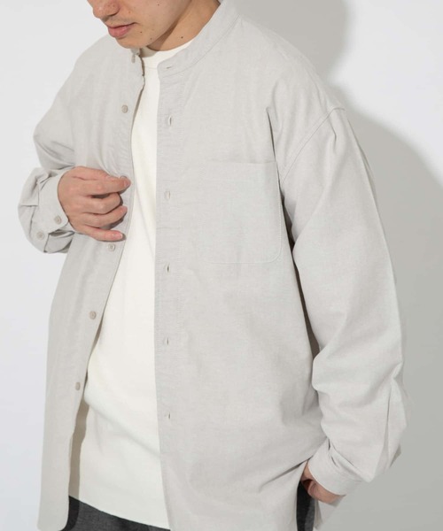 ITEMS URBANRESEARCH（アイテムズ アーバンリサーチ）の「オックスバンドカラーシャツ（シャツ/ブラウス・メンズ・ライトブルー/グレー/オフホワイト・MEDIUM/LARGE）」の20枚目の写真