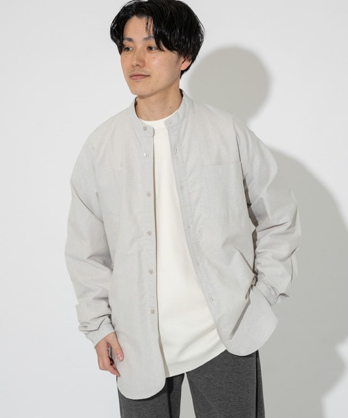 ITEMS URBANRESEARCH（アイテムズ アーバンリサーチ）の「オックスバンドカラーシャツ（シャツ/ブラウス・メンズ・ライトブルー/グレー/オフホワイト・MEDIUM/LARGE）」の6枚目の写真