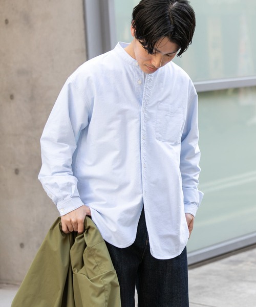 ITEMS URBANRESEARCH（アイテムズ アーバンリサーチ）の「オックスバンドカラーシャツ（シャツ/ブラウス・メンズ・ライトブルー/グレー/オフホワイト・MEDIUM/LARGE）」の18枚目の写真