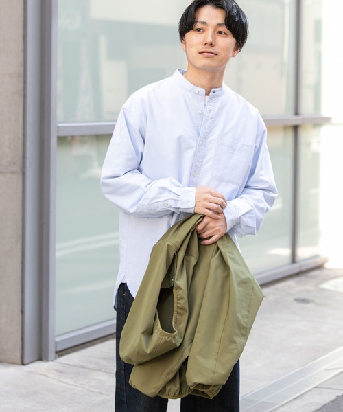 ITEMS URBANRESEARCH（アイテムズ アーバンリサーチ）の「オックスバンドカラーシャツ（シャツ/ブラウス・メンズ・ライトブルー/グレー/オフホワイト・MEDIUM/LARGE）」の9枚目の写真