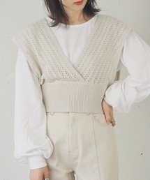 tiptop | 2021SS カシュクールビスチェ×ロンTSET(ベスト)