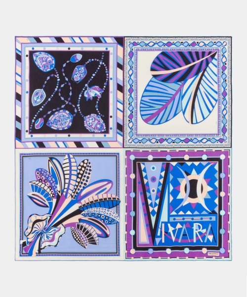 EMILIO PUCCI（エミリオプッチ）の「SHAWL - MIX 135X135（ストール/ショール・レディース・ベージュ系/ブルー系・135cm）」の2枚目の写真